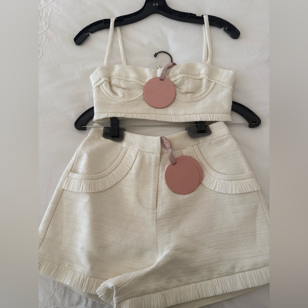 NWT Alexis Ivory DRITA Top XXS and ALLYN Short XS Set